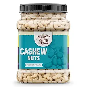 Marwar Seth Premium Cashew Nuts 500Gm | Nutritious & Delicious Healthy Dry Fruit Snack | Whole Kaju For Gifting | Jar Pack