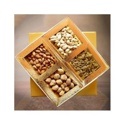 Bay Nut Dry Fruit Gift Box for Diwali, Assorted Dryfruits Gift Hamper Pack, Almonds, apricot, Cashew Nuts, Raisins, | Gifting Collection for diwali 200gm weight